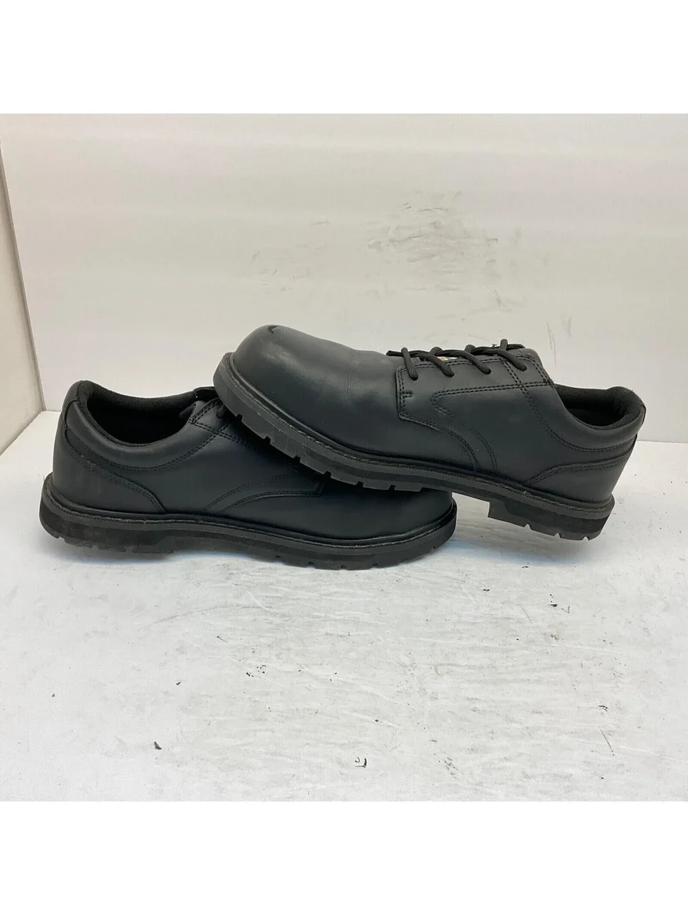 Dakota Men's Lace-Up Steel Toe Sport Oxford Shoes 3023 Black Leather Size 8.5M